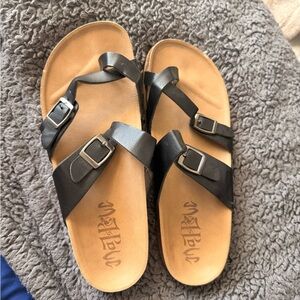 Target Black and Tan Sandals